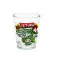 Suvenyrinis stikliukas su Lietuvos žemėlapiu